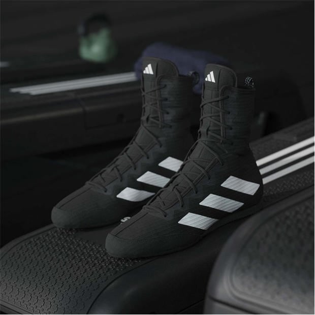 Blk/Wht/Blk - adidas - Men's Box Hog 4 Hi-Cut Boxing Boots
