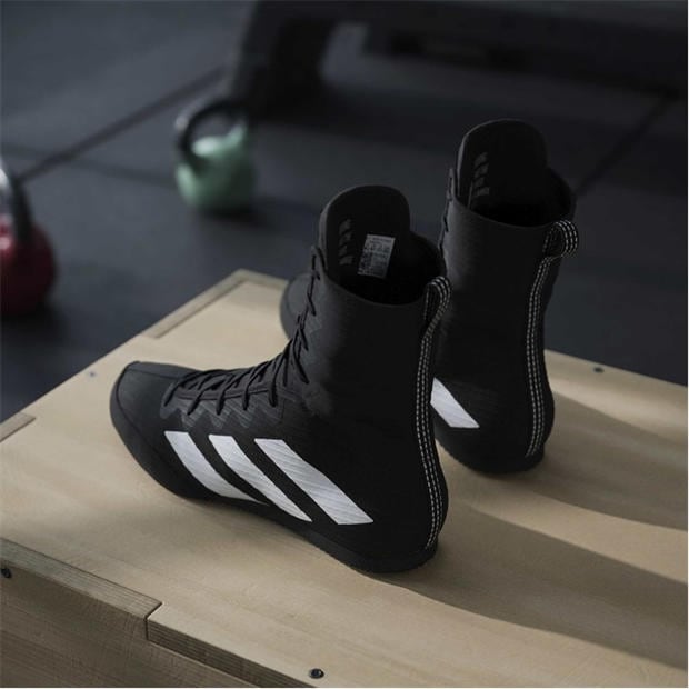 Blk/Wht/Blk - adidas - Men's Box Hog 4 Hi-Cut Boxing Boots