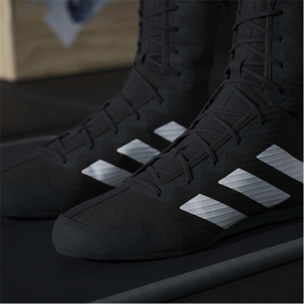 Blk/Wht/Blk - adidas - Men's Box Hog 4 Hi-Cut Boxing Boots
