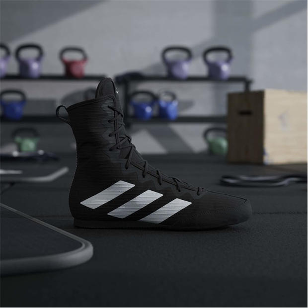 Blk/Wht/Blk - adidas - Men's Box Hog 4 Hi-Cut Boxing Boots