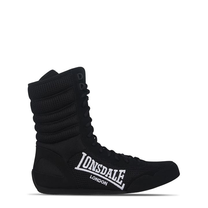 Lonsdale  Black Contender Boxing Boots in Size 8, Sports Direct