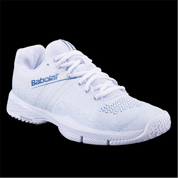 White/Cool Blue - Babolat - Women's Sensa Padel Trainers
