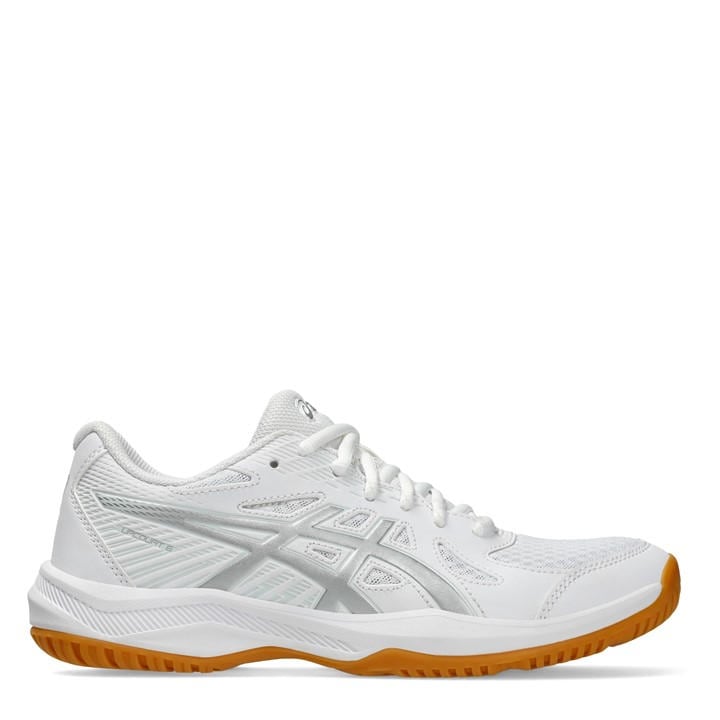Asics Women's White Upcourt  Netball Shoes in Size 6, Sports Direct