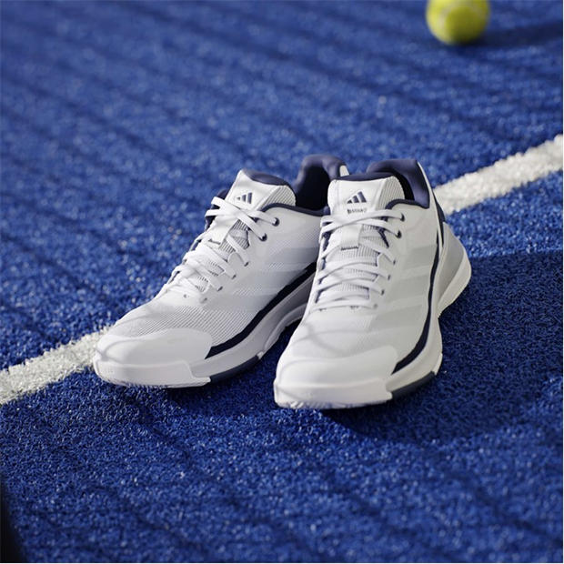 White/Slvr/Blue - adidas - Men's Padel Trainers