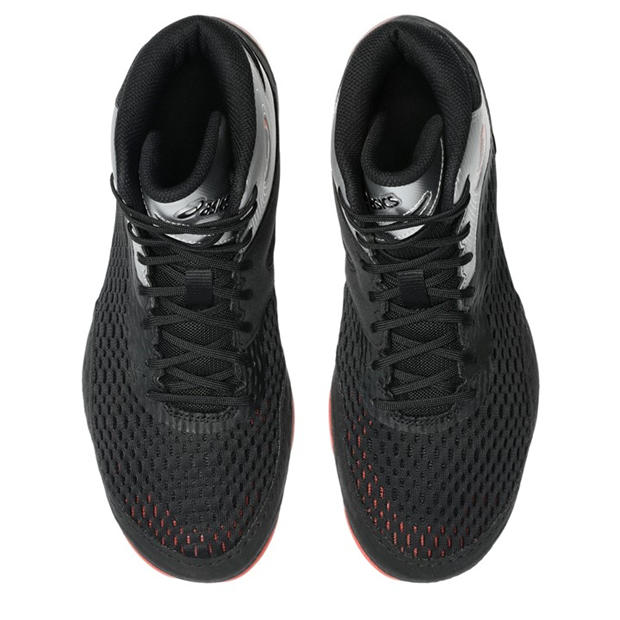 Black/Red - Asics - Men's Split El Mid Cut Boxing Boot