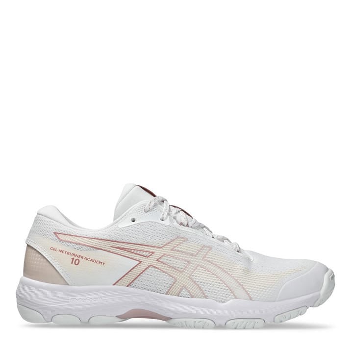 Asics Women's White Gel Netburner Academy Netball Shoes in Size 5, Sports Direct