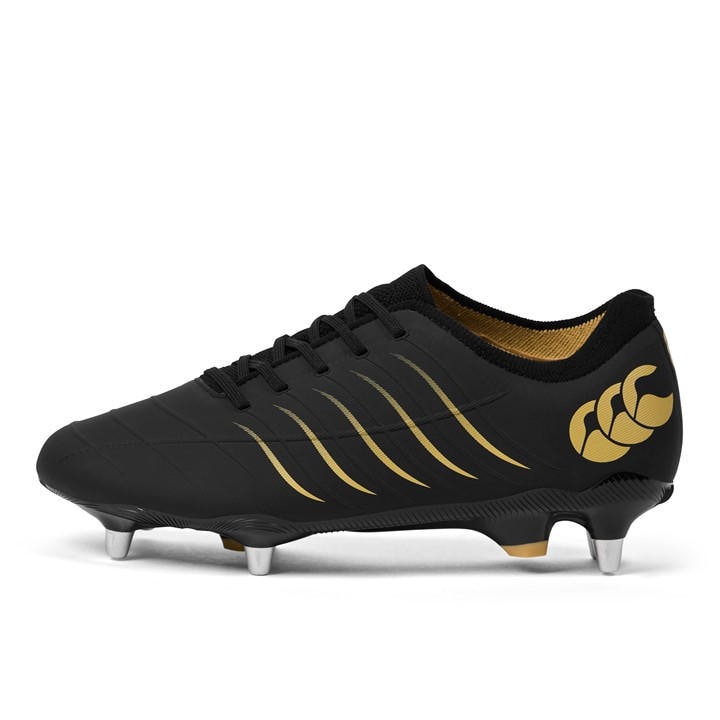 Canterbury Men's Black Phoenix 2 Pro Soft Ground Rugby Boots in Size 7, Sports Direct