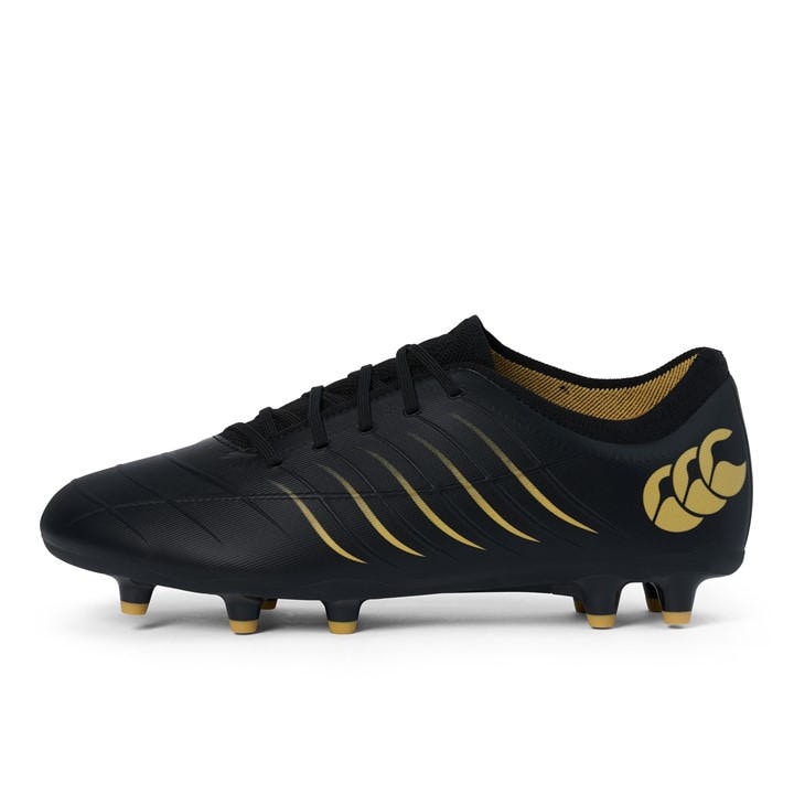 Canterbury Men's Black Phoenix 2 Pro Firm Ground Rugby Boots in Size 10.5, Sports Direct