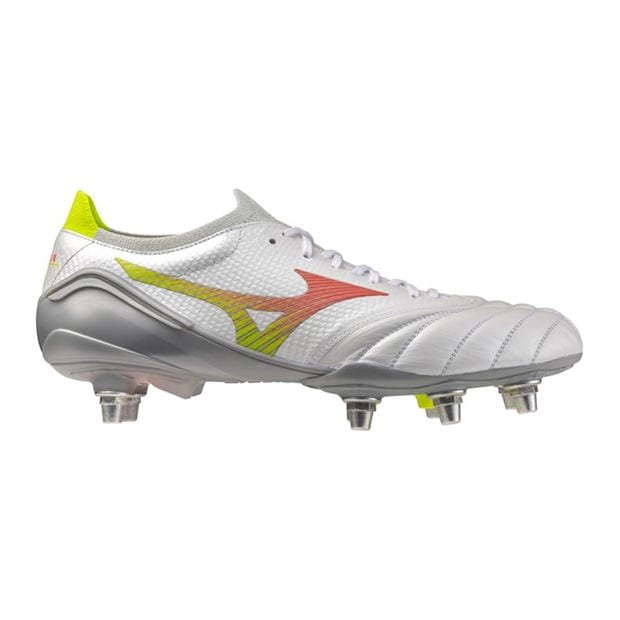 White/Lava - Mizuno - Mens Mizuno Morellia Neo V Elite Softground Rugby Booots
