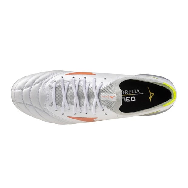 White/Lava - Mizuno - Mens Mizuno Morrela Neo Elite V Soft Ground