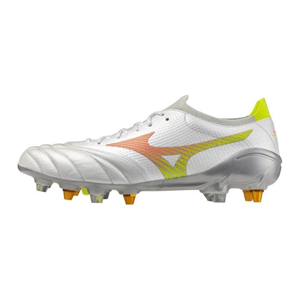 White/Lava - Mizuno - Mens Mizuno Morrela Neo Elite V Soft Ground