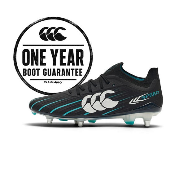 Jet Black - Canterbury - Men's Speed Rugby Boot