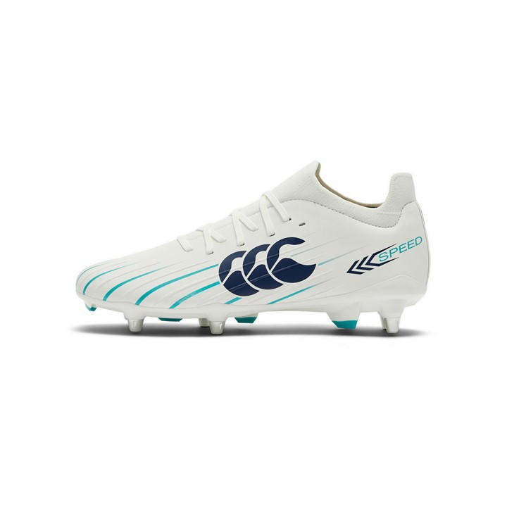 Canterbury Men's White Speed Rugby Boot in Size 10.5, Sports Direct
