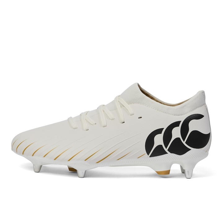 Canterbury Men's White Speed Pro Soft Ground Rugby Boots in Size 9, Sports Direct