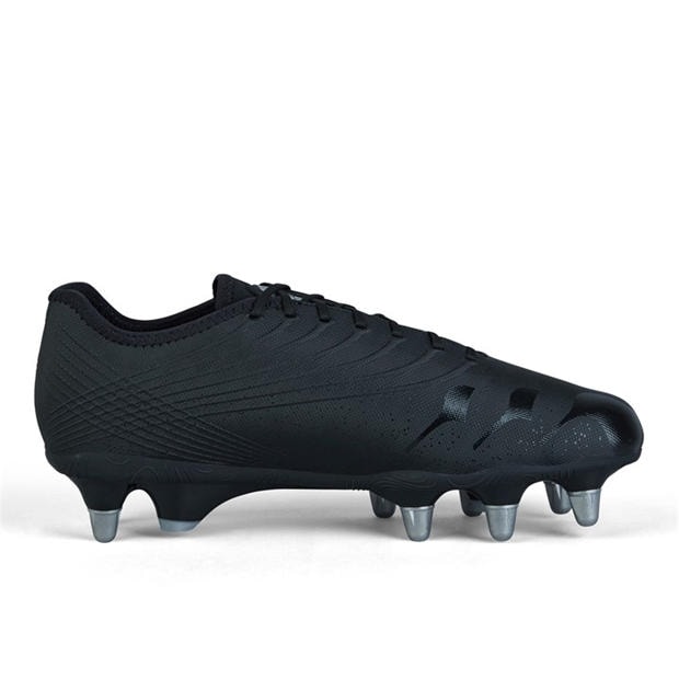 Black/silver - Canterbury - Stampede Groundbreak Pro Mens Soft Ground Rugby Boots