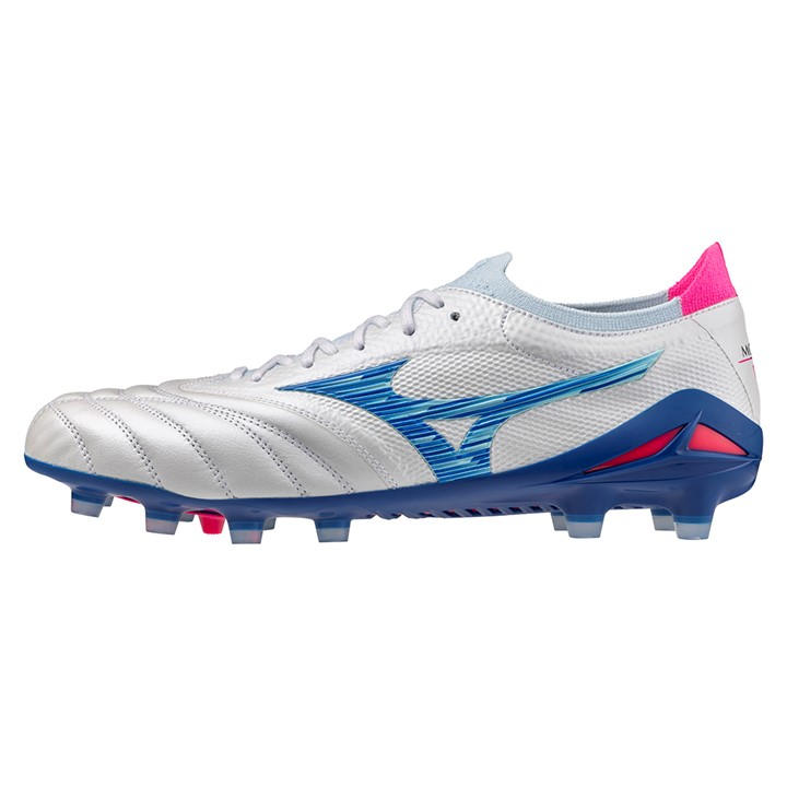 Mizuno Men's White Morelia Neo Iv Beta  Firm Ground Rugby Boots in Size 9, Sports Direct