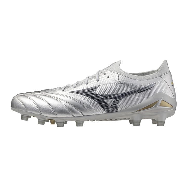 Mizuno Men's Silver Morelia Neo Iv Beta  Firm Ground Rugby Boots in Size 10.5, Sports Direct