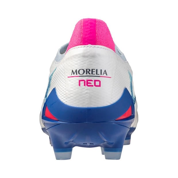 White/Turq/Pink - Mizuno - Morelia Neo IV Elite Adults Firm Ground Football Boots