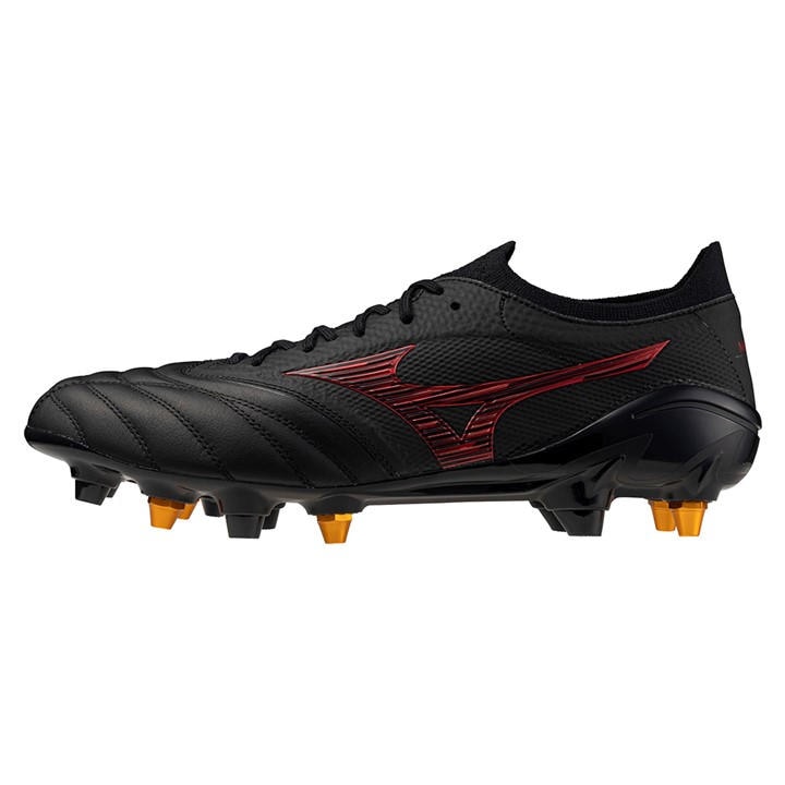 Mizuno Men's Black Morelia Neo 4 Elite  Soft Ground Football Boots in Size 8, Sports Direct