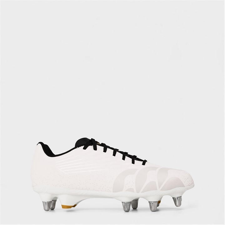 Canterbury Men's White Stampede Groundbreak Team Soft Ground Rugby Boots in Size 13, Sports Direct