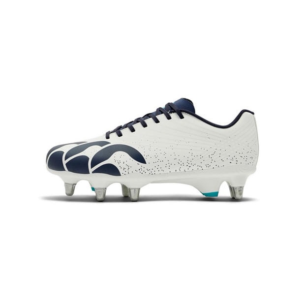 White - Canterbury - Stampede Groundbreak Team Soft Ground Rugby Boots