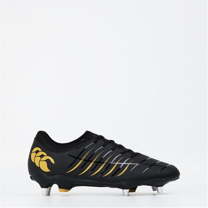 Canterbury Men's Black Phoenix Team  Soft Ground Rugby Boots in Size 6, Sports Direct