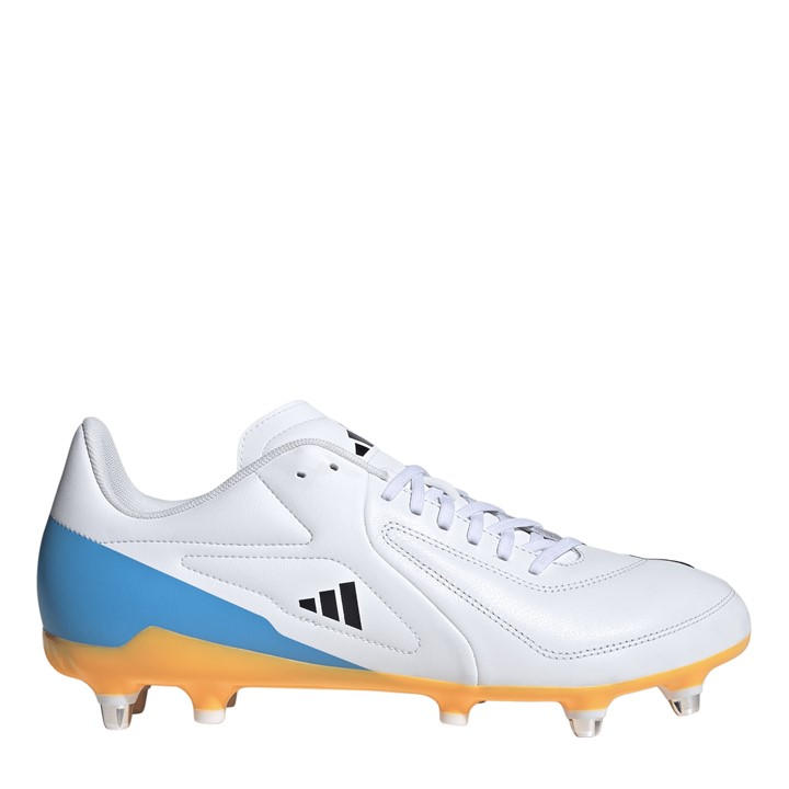 Adidas Men's White Adizero Rs15 Elite  Soft Ground Rugby Boots in Size 10.5, Sports Direct