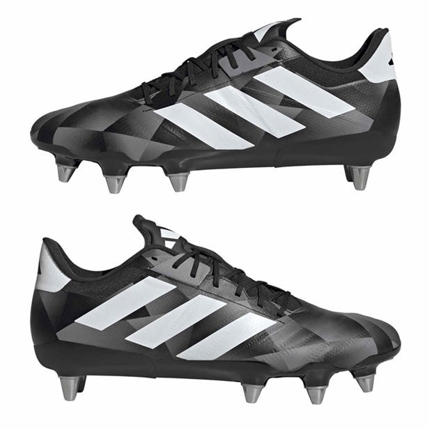 Black/White - adidas - Kakari RS Adults Soft Ground Rugby Boots