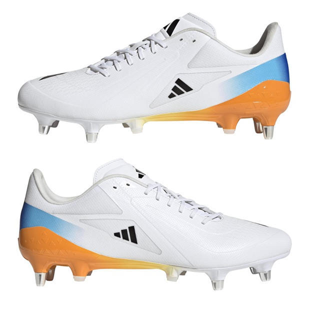 Wht/Blk/luc - adidas - Adizero RS15 Ultimate Adults Soft Ground Rugby Boots