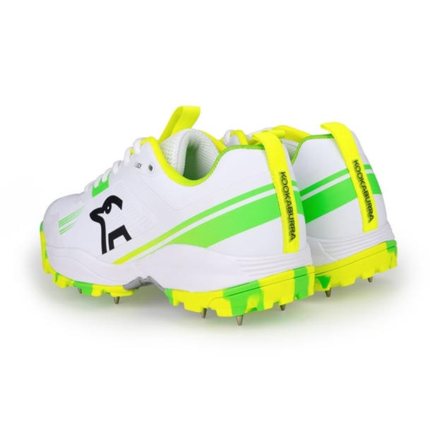 White/Green - Kookaburra Sport - Kookaburra Pro 4.0 Cricket Shoe - Spike Sole - Adult
