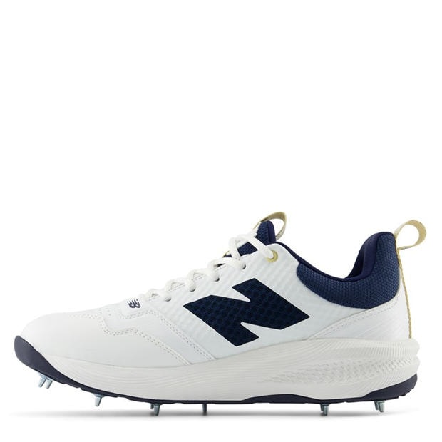 White/Blue - New Balance - Men's Spike Lightweight Mesh Metal Cricket Spikes