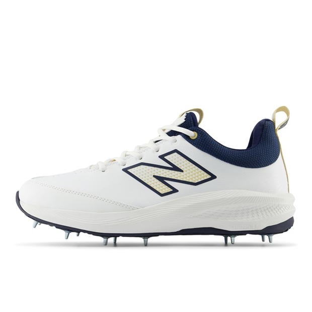 White/Blue - New Balance - Men's Spike Lightweight Mesh Metal Cricket Spikes