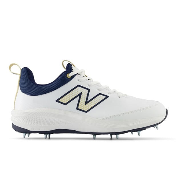 White/Blue - New Balance - Men's Spike Lightweight Mesh Metal Cricket Spikes