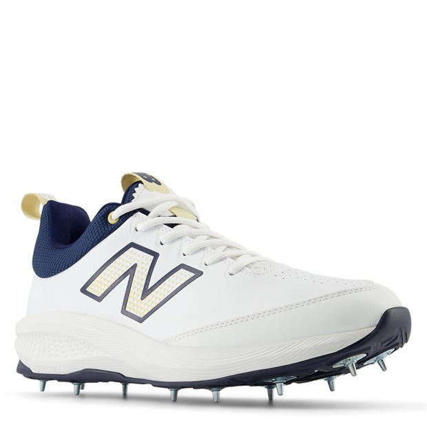 White/Blue - New Balance - Men's Spike Lightweight Mesh Metal Cricket Spikes