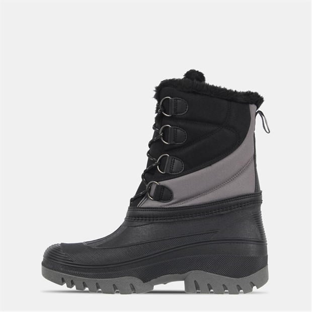 Сиво/Черно - Nevica - Men's Lace Up EVA Insole Mid High Snow Boots