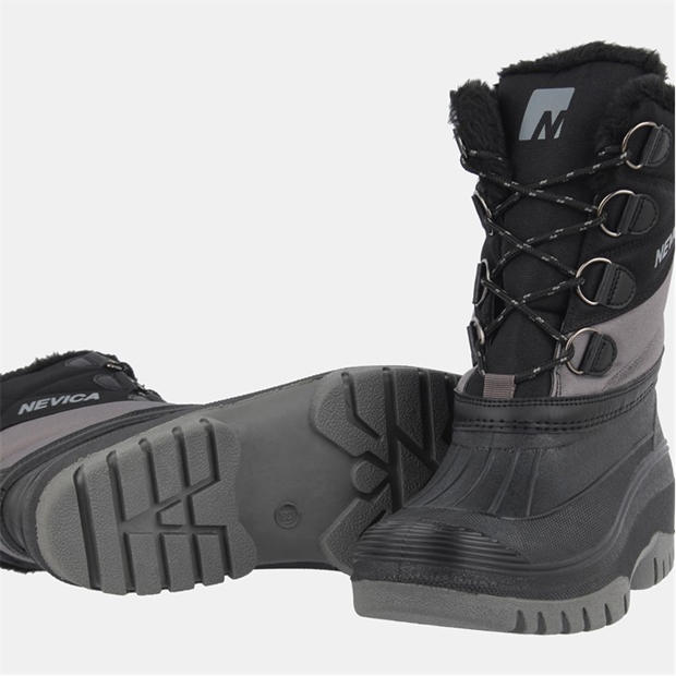 Сиво/Черно - Nevica - Men's Lace Up EVA Insole Mid High Snow Boots