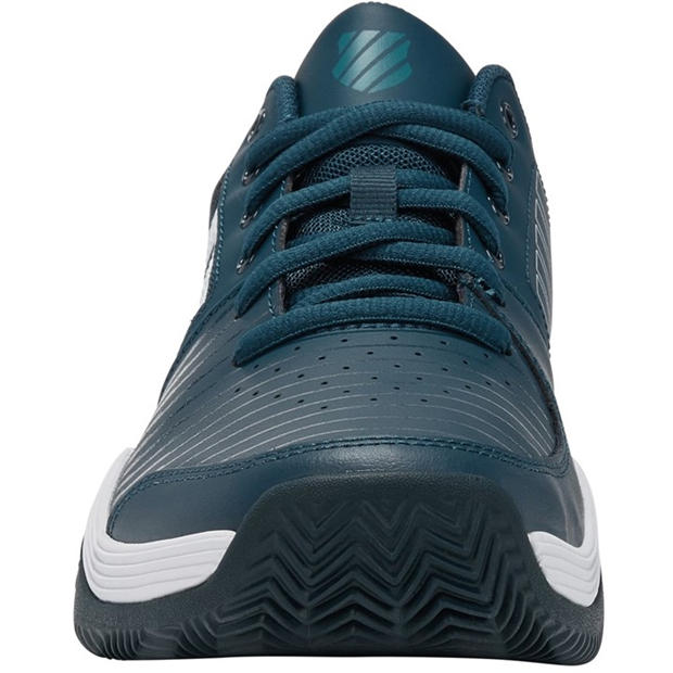 Тюркоазено/Бяло/Аква - K-Swiss - Men's Court Express HB Clay Court Lace Up Tennis Shoes