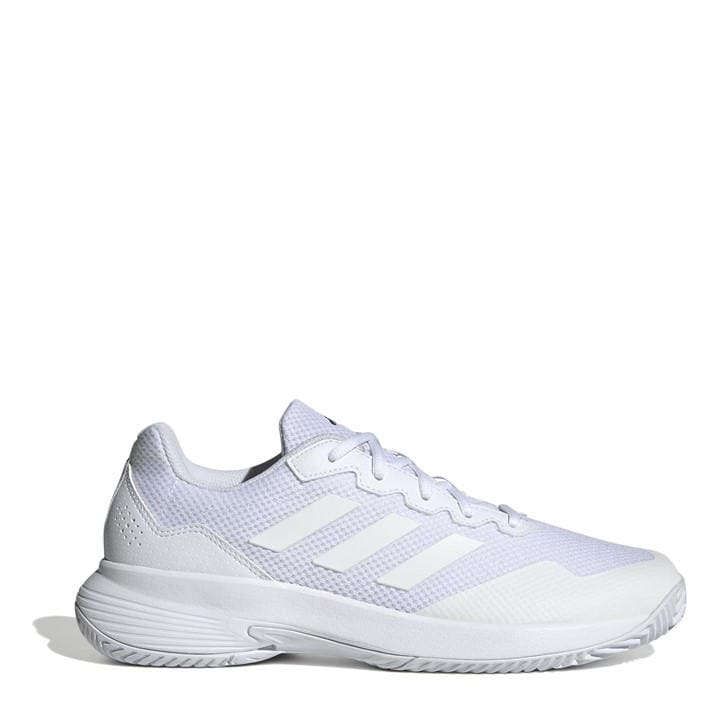 Adidas Men's White Gamecourt Tennis Shoes in Size 8, Sports Direct
