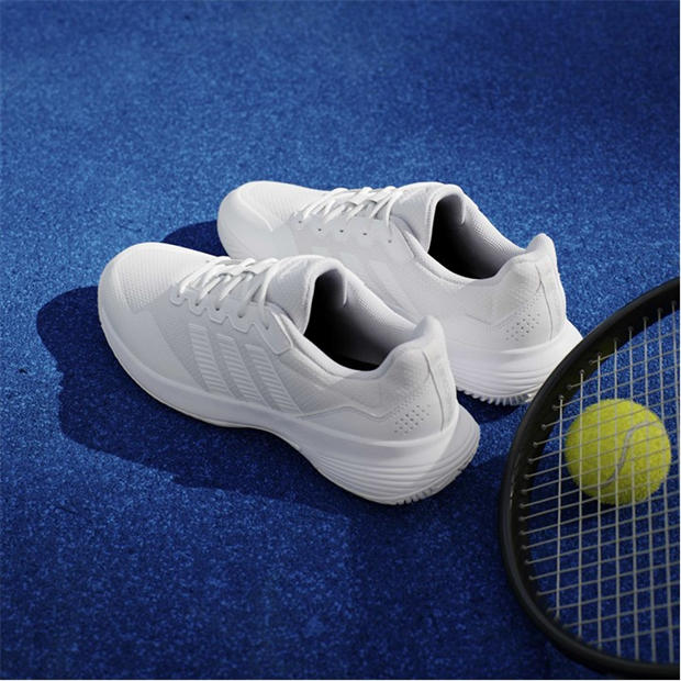 Бяло/Матно сребърно - adidas - Men's Gamecourt Tennis Shoes