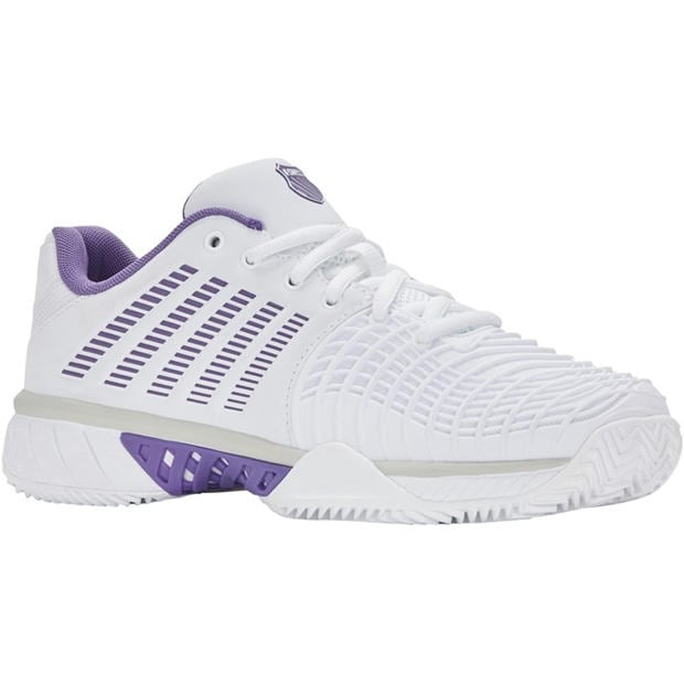 White/Purple - K-Swiss - Women's Express Lte Tennis Shoes