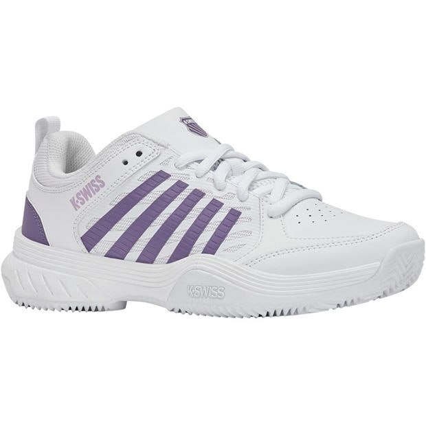 White/Purple - K-Swiss - Women's Cl Tennis Shoes