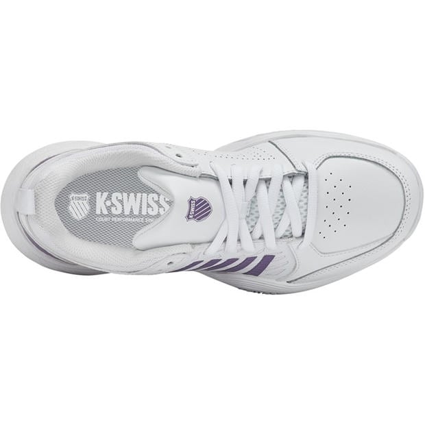 White/Purple - K-Swiss - Women's Cl Tennis Shoes