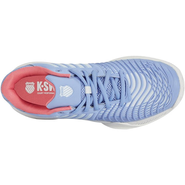 White/Strawbry - K-Swiss - Women's Express Light 3 All Court Lace Up Tennis Shoes