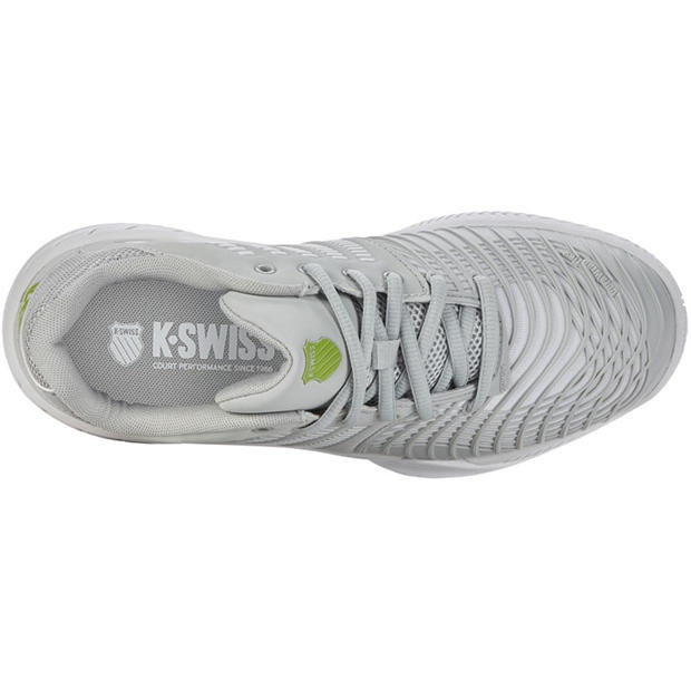 Сиво/Бяло/Зелено - K-Swiss - Women's Express Light 3 HB Clay Court Lace Up Tennis Shoes