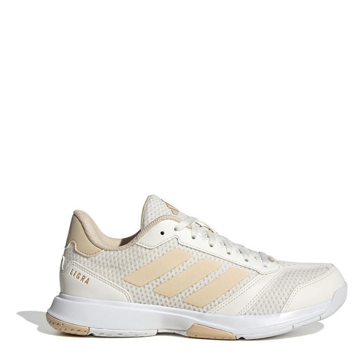 Adidas Women's White Ligra 8 Indoor Shoes in Size 6, Sports Direct