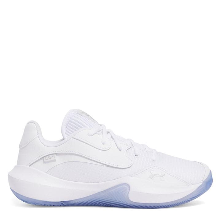 Under Armour Men's White Ua Lockdown 7 Low Basketball Trainers in Size 10.5, Sports Direct