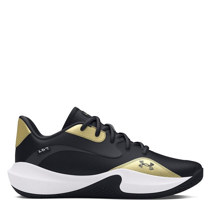 Under Armour Men's Black Ua Lockdown 7 Low Basketball Trainers in Size 7.5, Sports Direct