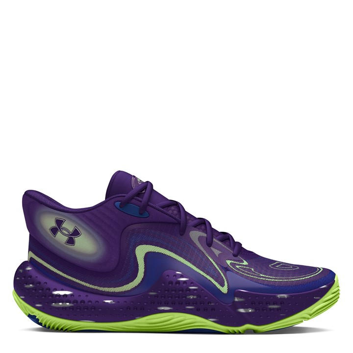 Under Armour  Purple  Spawn Mid Basketball Trainers in Size 11.5, Sports Direct