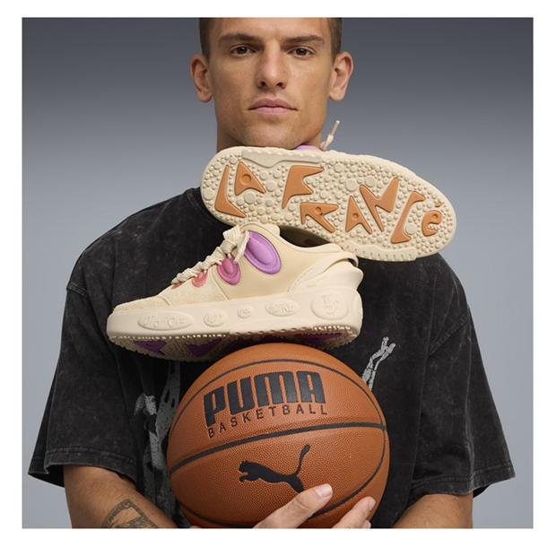 Canvas-Magic - Puma - Men's La France Bright Lights Basketball Trainers