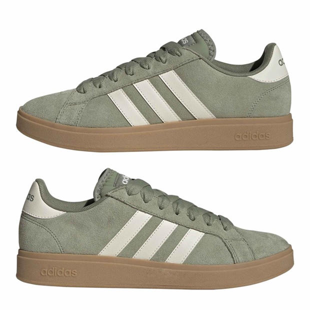 Tent Green/Off - adidas - Men's Grand Court Base Trainers